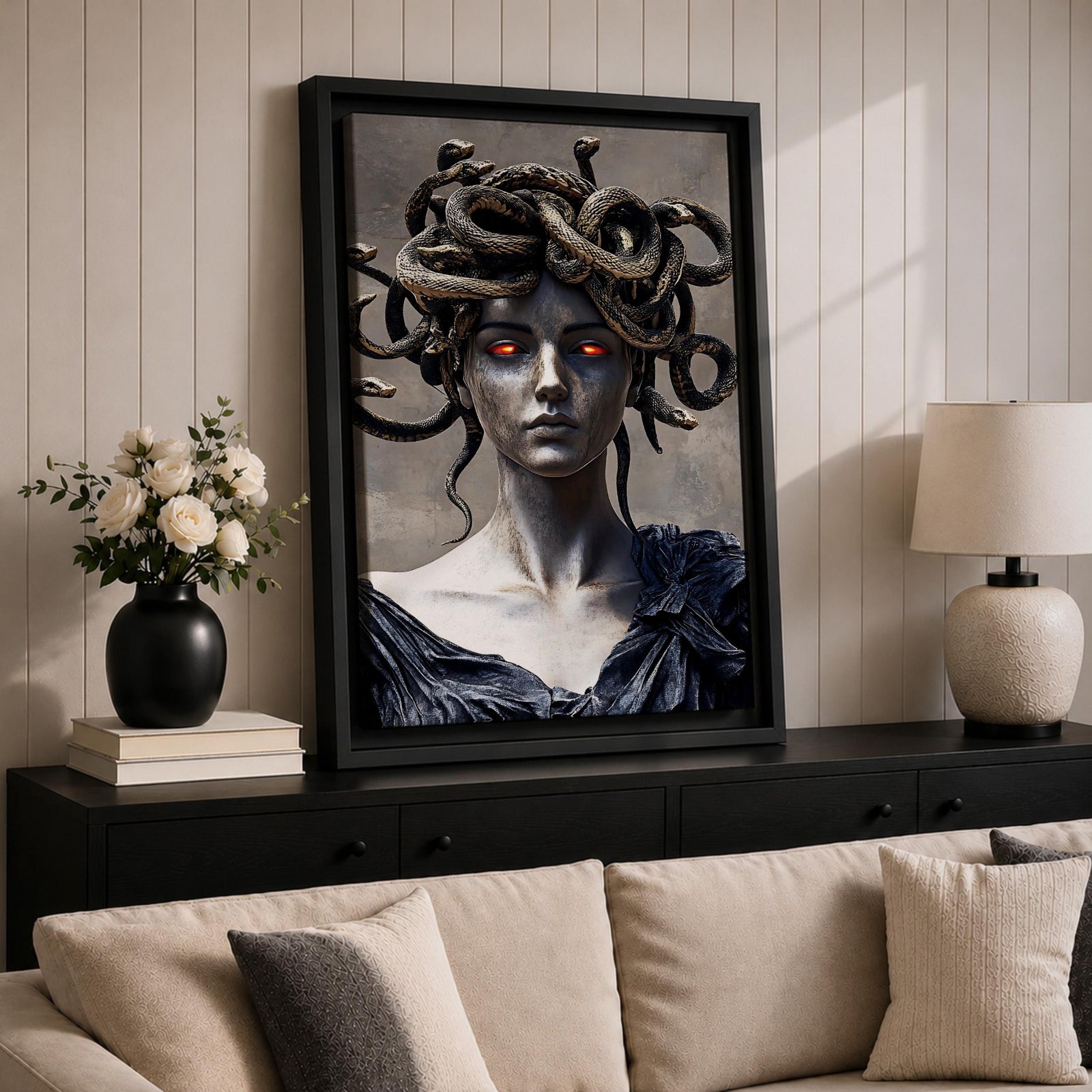Medusa Greek Myth Wall Art Gorgon Mythology Legend Symbol Gift Living Room Home Decor