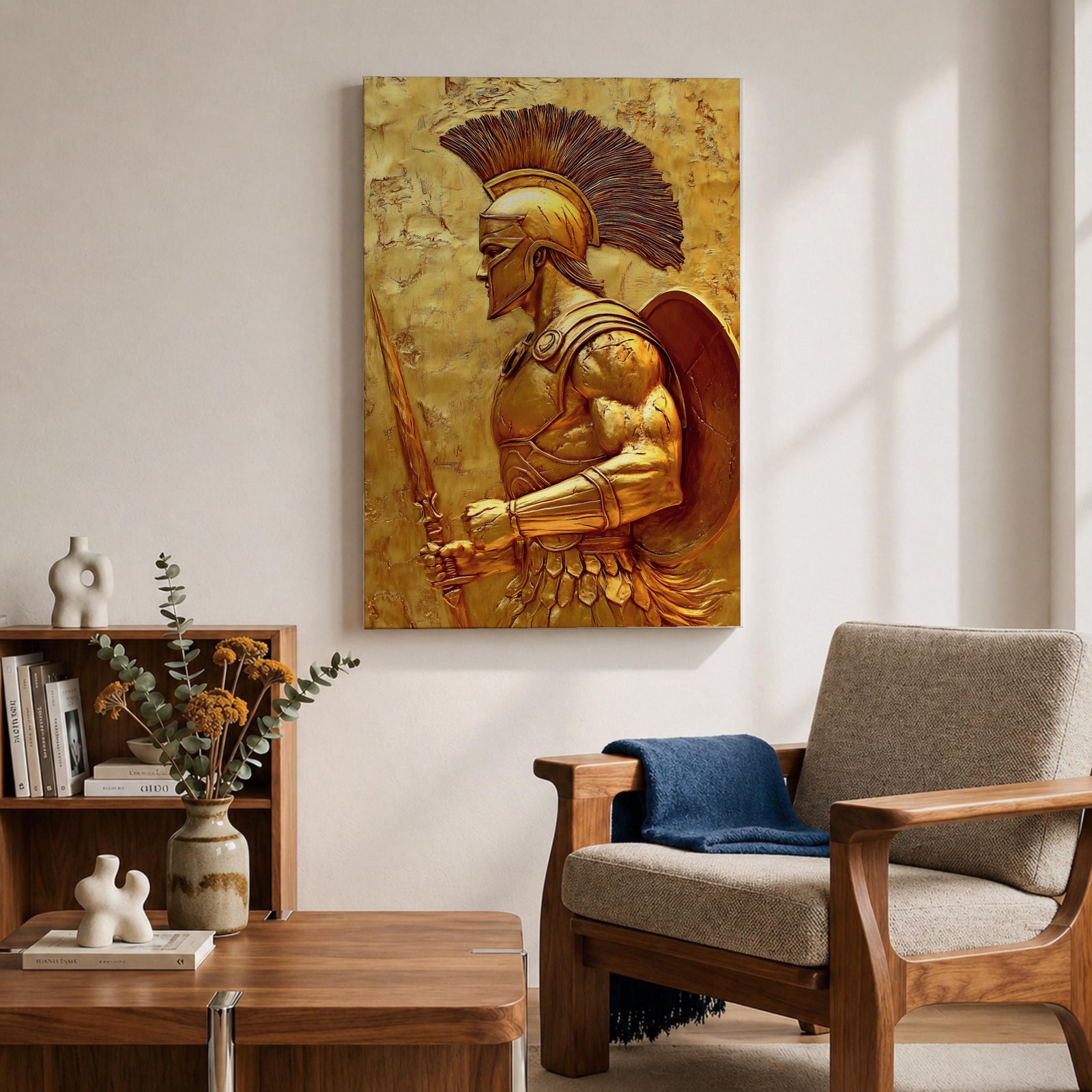 Spartan Warrior Ancient Greek Wall Art Hoplite Epic Mythology Gift Living Room Home Decor