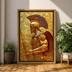 Spartan Warrior Ancient Greek Wall Art Hoplite Epic Mythology Gift Living Room Home Decor
