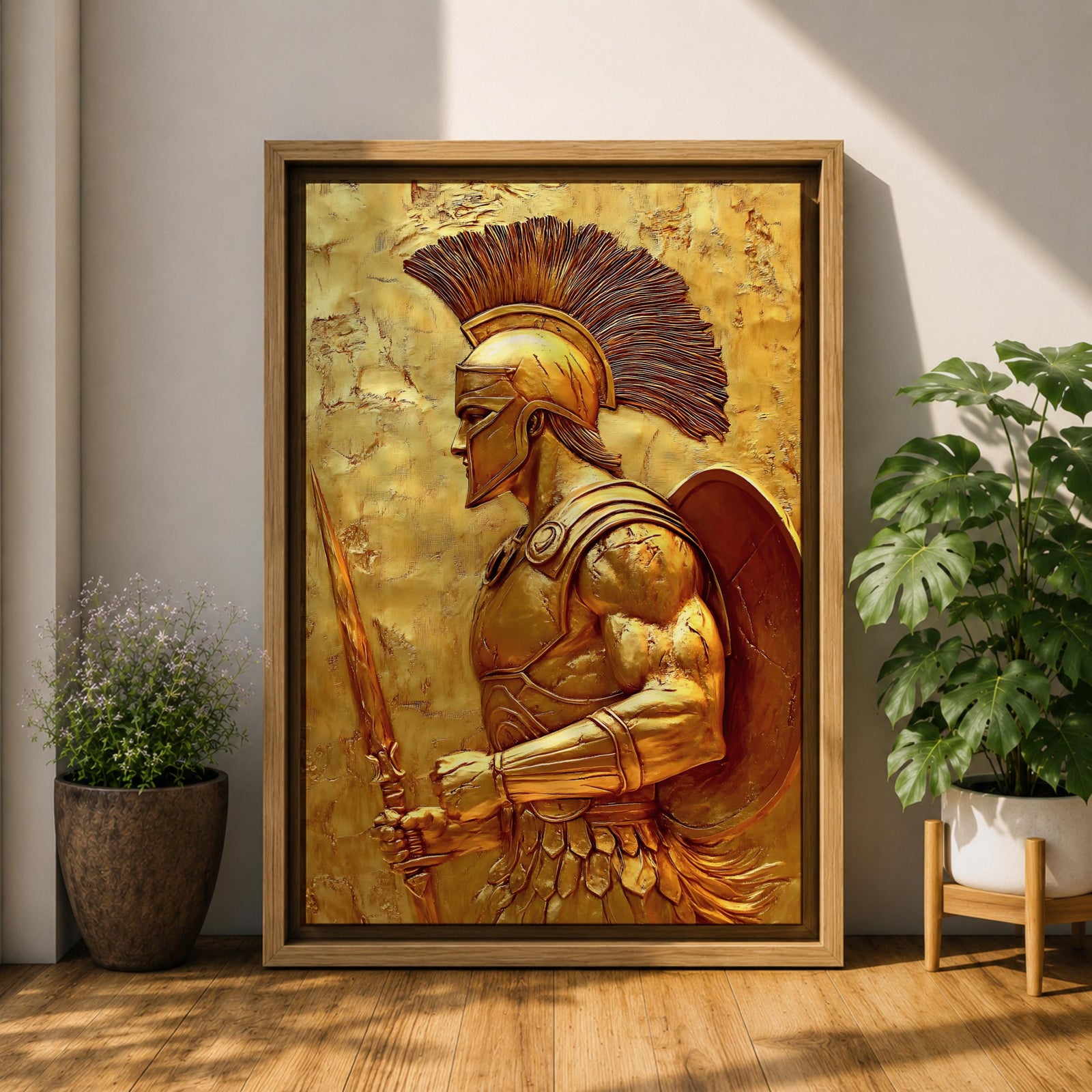Spartan Warrior Ancient Greek Wall Art Hoplite Epic Mythology Gift Living Room Home Decor