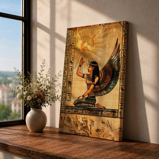 Isis Egyptian Goddess Wall Art Aset Vintage Mythology Symbol Gift Living Room Home Decor