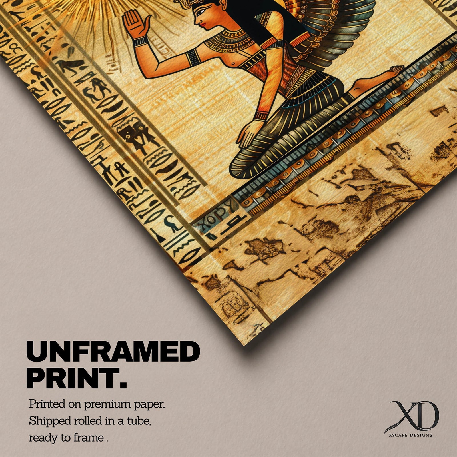 Isis Egyptian Goddess Wall Art Aset Vintage Mythology Symbol Gift Living Room Home Decor