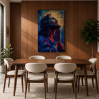 Modern stained glass style illustration of Jesus Christ praying with hands clasped and head gently bowed, depicted with a soft halo and composed of luminous jewel toned glass segments forming radiant patterns, rendered with clean lines and glowing color in a contemporary biblical Christian devotional composition.