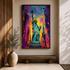 Statue Liberty American Monument Wall Art Lady Freedom Abstract Gift Living Room Home Decor