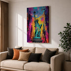 Statue Liberty American Monument Wall Art Lady Freedom Abstract Gift Living Room Home Decor