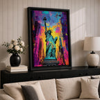 Statue Liberty American Monument Wall Art Lady Freedom Abstract Gift Living Room Home Decor