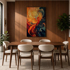 Phoenix Mythical Bird Wall Art Firebird Mythology Symbol Abstract Gift Living Room Home Decor