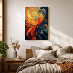 Phoenix Mythical Bird Wall Art Firebird Mythology Symbol Abstract Gift Living Room Home Decor