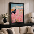 Horses Wild Animal Wall Art Meadow Landscape Nature Gift Living Room Home Decor