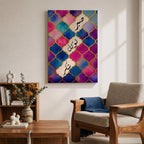 Arabic calligraphy artwork featuring the words Sabr Tawakkul Shukr written in flowing script, arranged in a balanced composition that highlights the meaning of patience trust and gratitude, rendered with elegant linework and decorative Islamic pattern elements inspired by traditional calligraphy design.