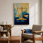 Scales Legal Symbol Wall Art Libra Abstract Mythology Gift Court Office Justice Home Decor