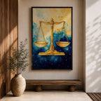 Scales Legal Symbol Wall Art Libra Abstract Mythology Gift Court Office Justice Home Decor