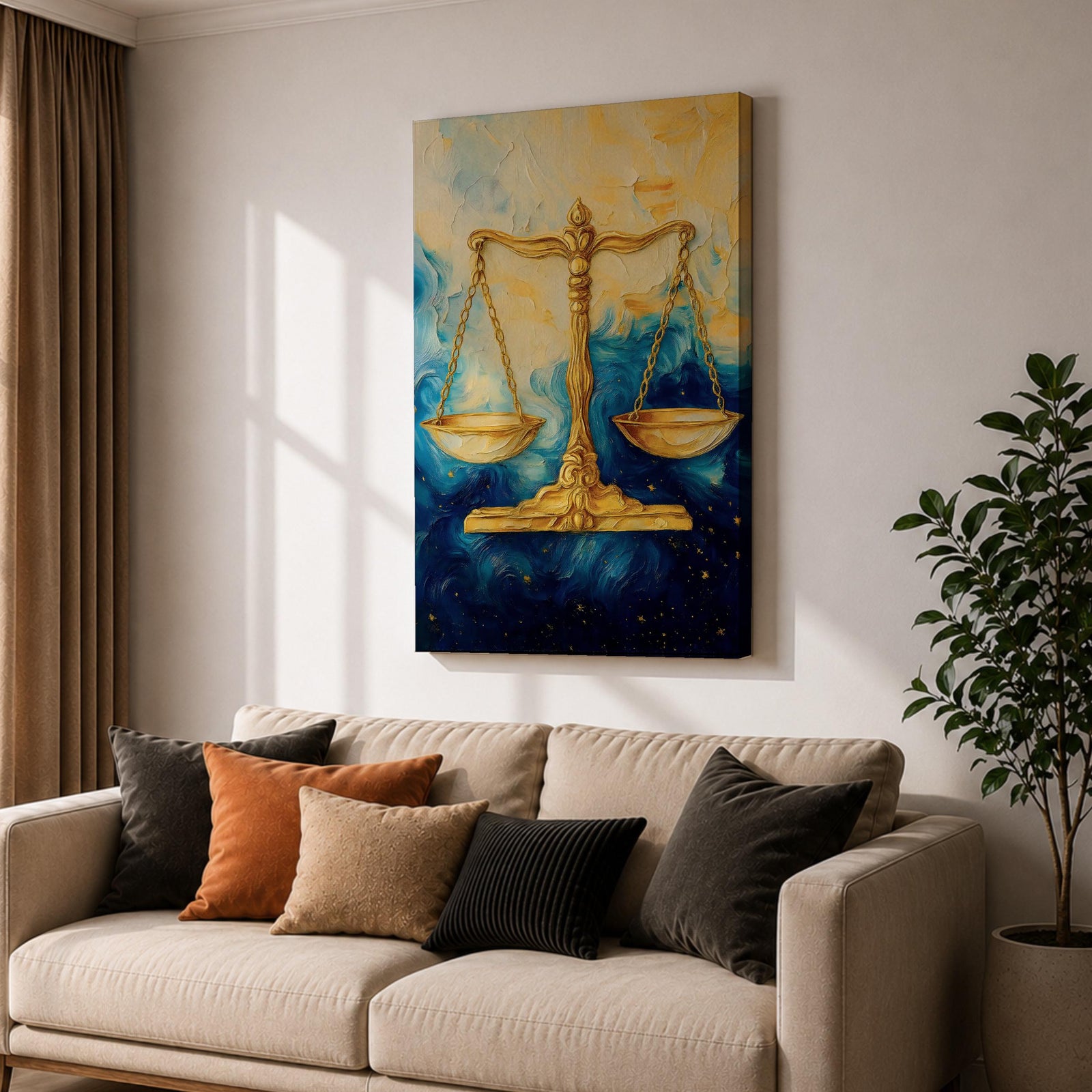 Scales Legal Symbol Wall Art Libra Abstract Mythology Gift Court Office Justice Home Decor