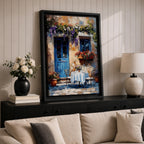 Cafe Patio Wall Art European Outdoor Bistro Floral Travel Gift Dining Room Home Decor