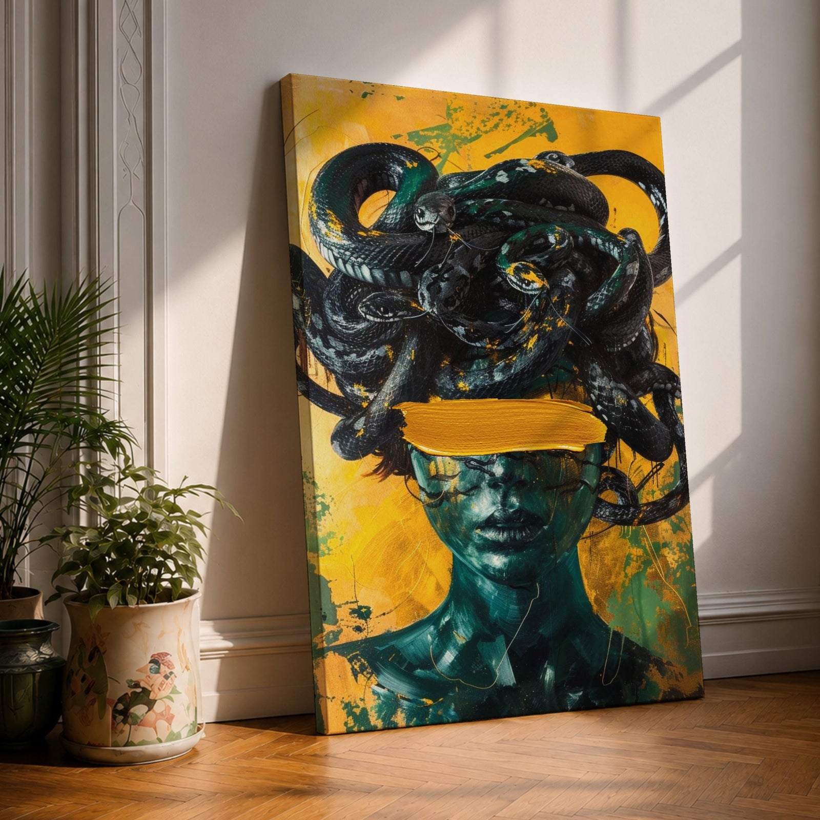 Medusa Ancient Greek Wall Art Gorgon Mythology Symbol Iconic Gift Living Room Home Decor