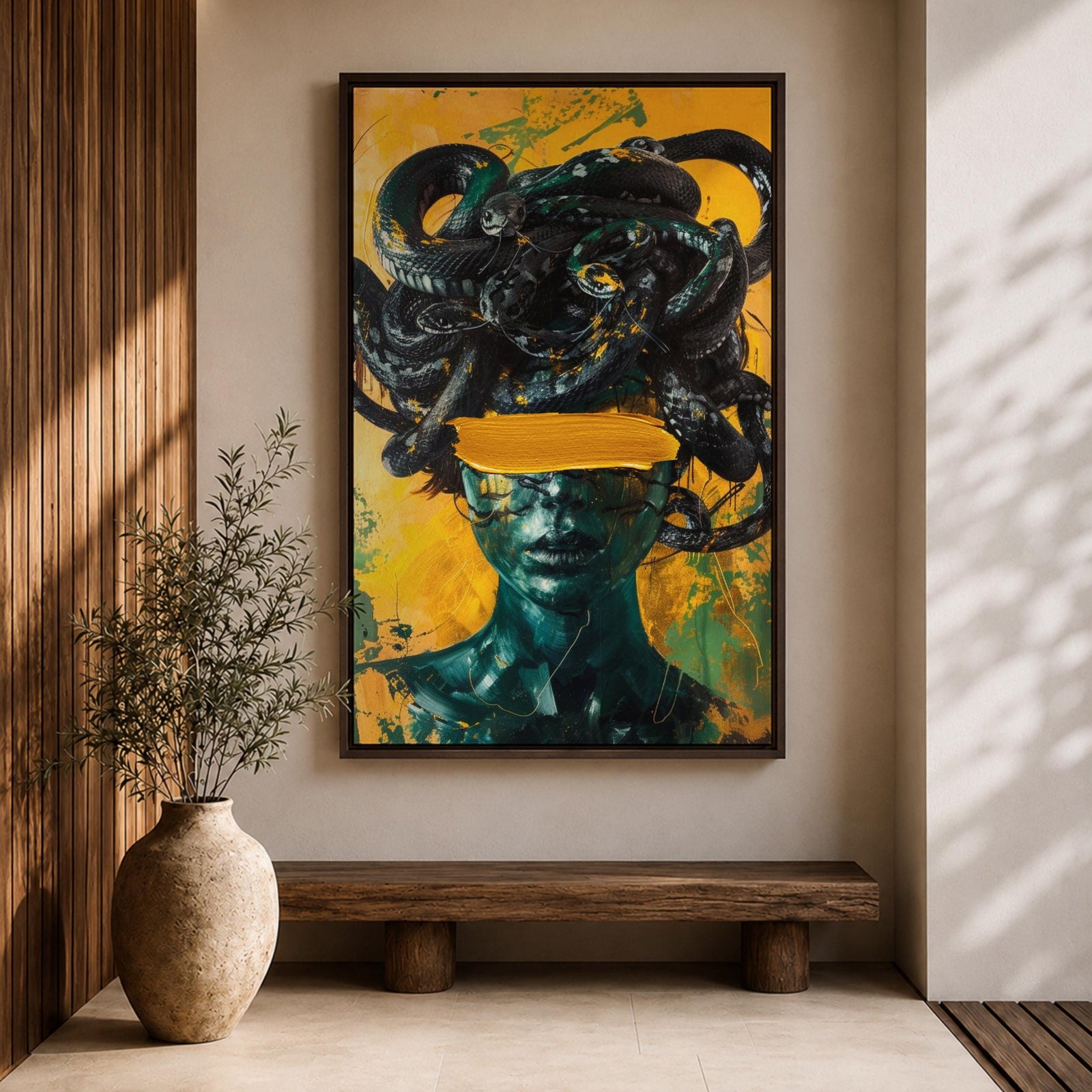 Medusa Ancient Greek Wall Art Gorgon Mythology Symbol Iconic Gift Living Room Home Decor