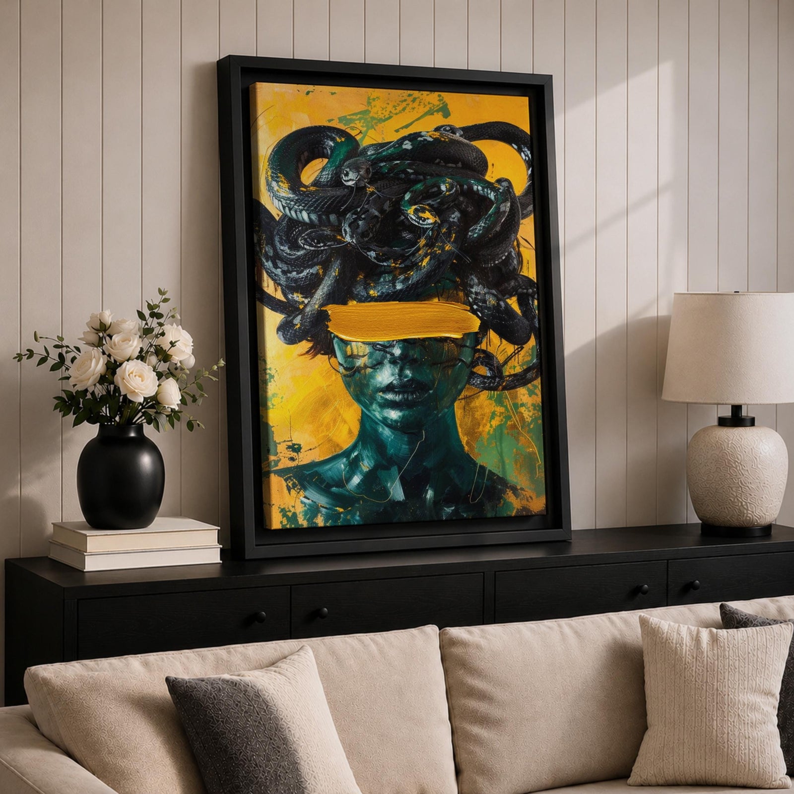 Medusa Ancient Greek Wall Art Gorgon Mythology Symbol Iconic Gift Living Room Home Decor