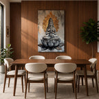 Lotus Buddha Wall Art Buddhist Deity Religious Gift Meditation Zen Room Home Decor Interior
