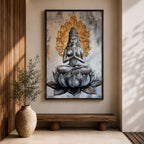 Lotus Buddha Wall Art Buddhist Deity Religious Gift Meditation Zen Room Home Decor Interior