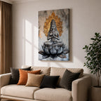 Lotus Buddha Wall Art Buddhist Deity Religious Gift Meditation Zen Room Home Decor Interior