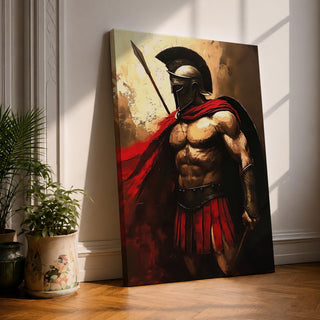 Spartan Warrior Greek Soldier Wall Art Hoplite Hero Historical Gift Living Room Home Decor