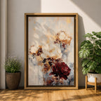 Peony Flowers Floral Wall Art Peonies Abstract Wedding Anniversary Gift Living Room Home Decor