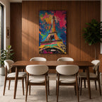 Eiffel Tower French Wall Art Paris Landmark Abstract Travel Gift Living Room Home Decor