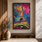 Eiffel Tower French Wall Art Paris Landmark Abstract Travel Gift Living Room Home Decor