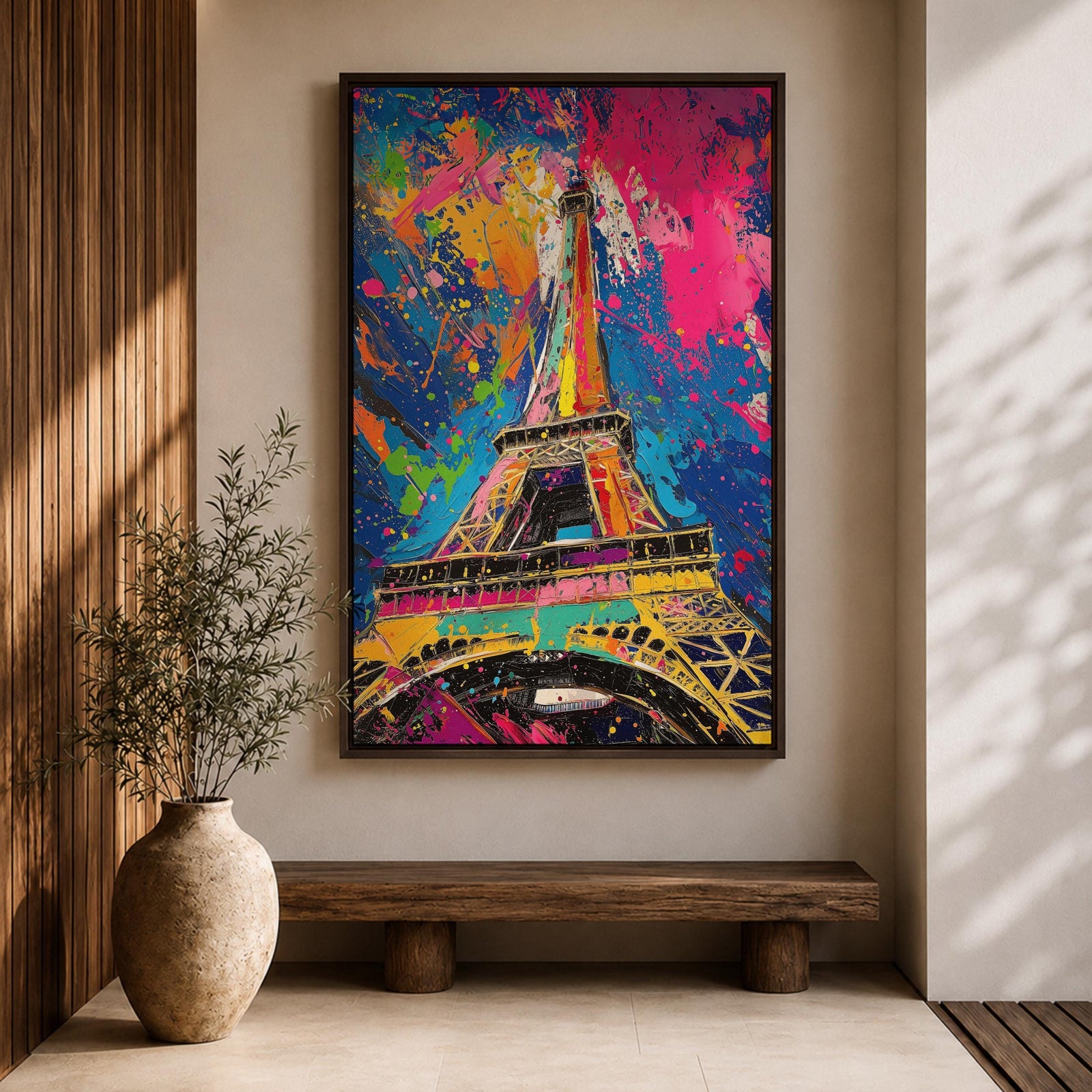 Eiffel Tower French Wall Art Paris Landmark Abstract Travel Gift Living Room Home Decor