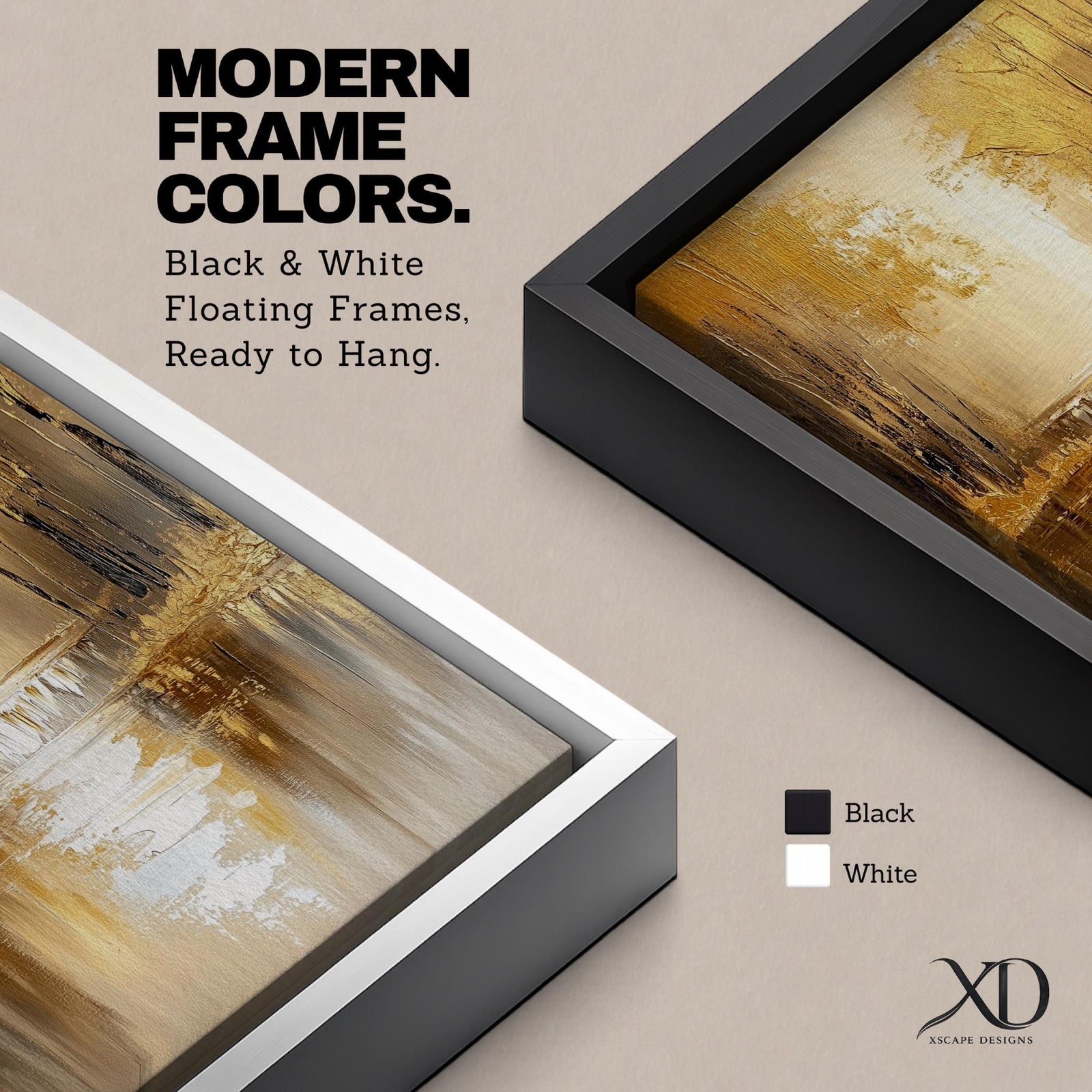 A vintage style framed canvas painting depicting a forest waterfall with cascading water flowing into a reflective pool surrounded by tall trees. The artwork captures a serene woodland scene with textured brushstrokes emphasizing the natural landscape and water elements in warm golden tones.