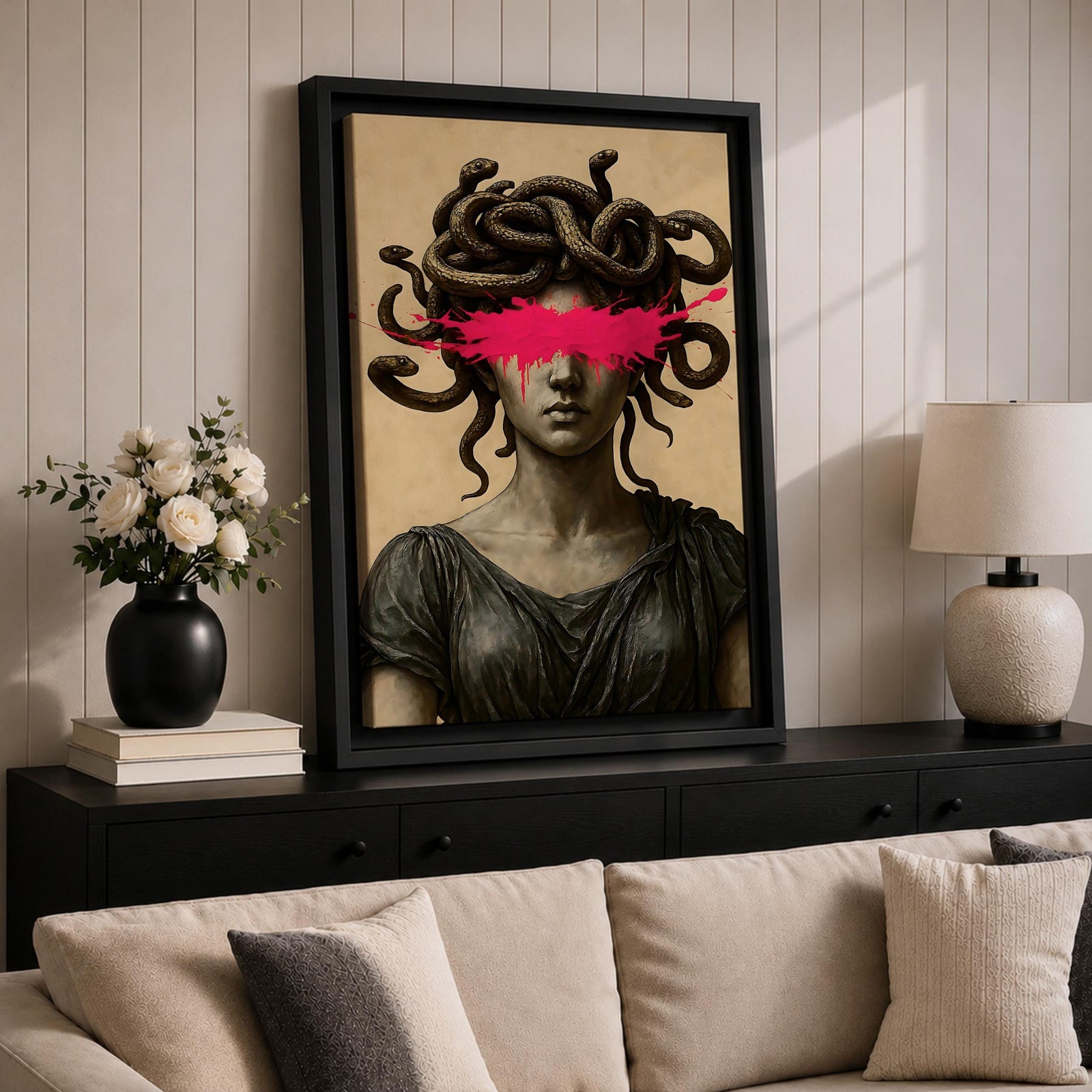 Medusa Ancient Greek Wall Art Gorgon Mythology Symbol Iconic Gift Living Room Home Decor