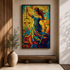 Lady Justice Wall Art Legal Symbol Themis Mythology Stained Glass Gift Office Home Decor