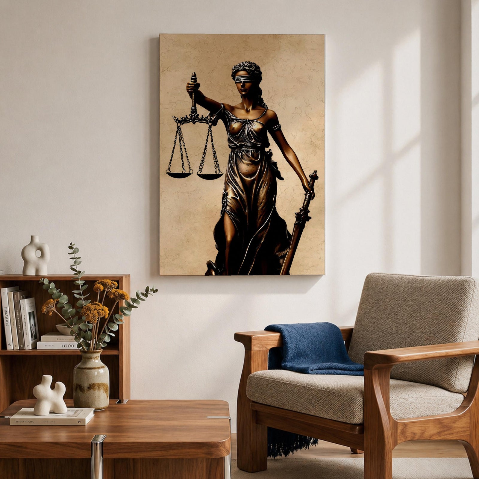 Lady Justice Legal Symbol Wall Art Themis Mythology Icon Gift Office Study Home Decor