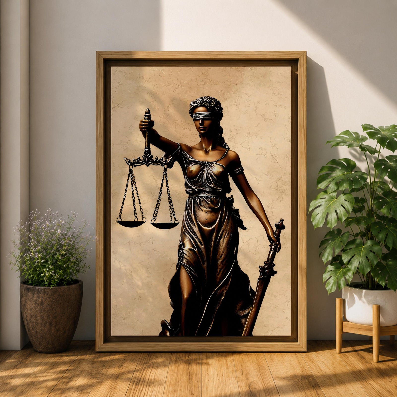 Lady Justice Legal Symbol Wall Art Themis Mythology Icon Gift Office Study Home Decor