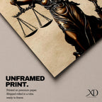 Lady Justice Legal Symbol Wall Art Themis Mythology Icon Gift Office Study Home Decor