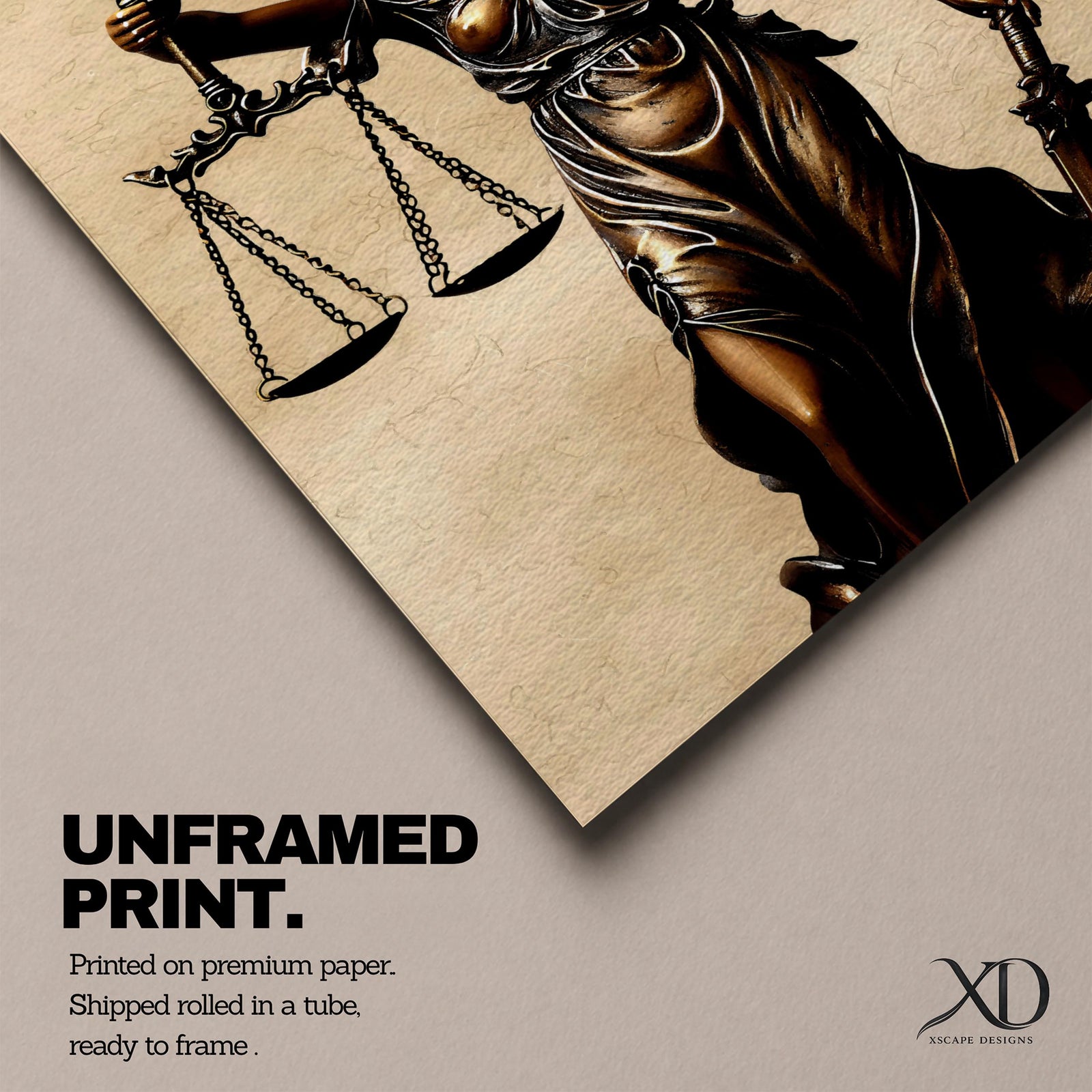 Lady Justice Legal Symbol Wall Art Themis Mythology Icon Gift Office Study Home Decor