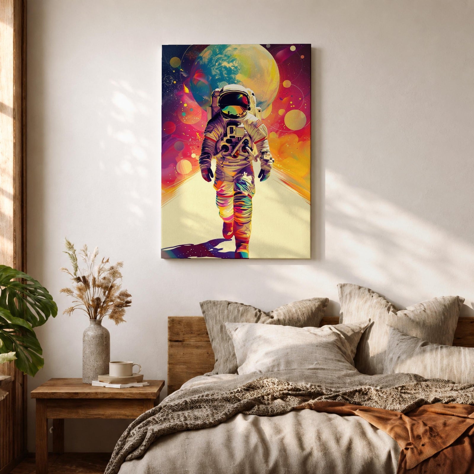 Astronaut Space Wall Art Cosmic Path Explorer Journey Abstract Gift Living Room Home Decor