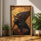 Nefertiti Egyptian Queen Wall Art Ancient Pharaoh Mythology Symbol Gift Living Room Home Decor