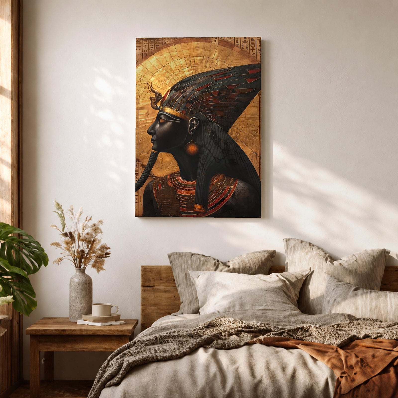 Nefertiti Egyptian Queen Wall Art Ancient Pharaoh Mythology Symbol Gift Living Room Home Decor