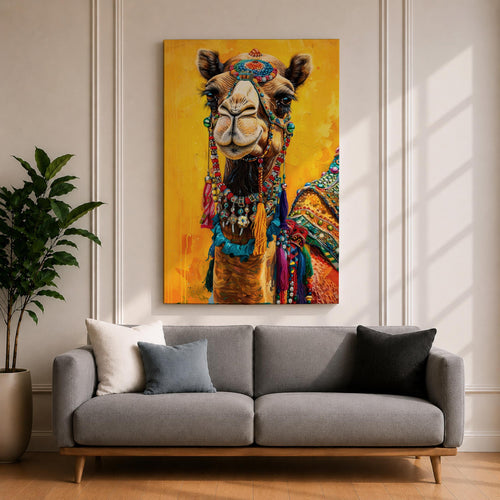 Camel Portrait Bedouin Wall Art Arabian Dromedary Cultural Heritage Gift Living Room Home Decor