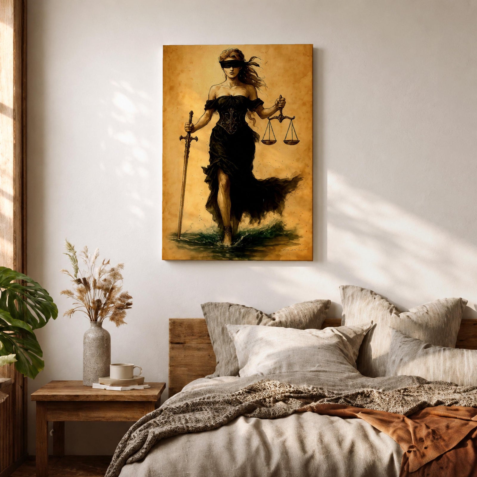 Lady Justice Legal Wall Art Themis Goddess Mythology Symbol Gift Office Study Home Decor