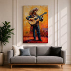 Mariachi Guitarist Mexican Cultural Wall Art Charro Folk Music Gift Living Room Home Decor