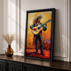 Mariachi Guitarist Mexican Cultural Wall Art Charro Folk Music Gift Living Room Home Decor