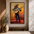Mariachi Guitarist Mexican Cultural Wall Art Charro Folk Music Gift Living Room Home Decor