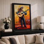 Mariachi Guitarist Mexican Cultural Wall Art Charro Folk Music Gift Living Room Home Decor