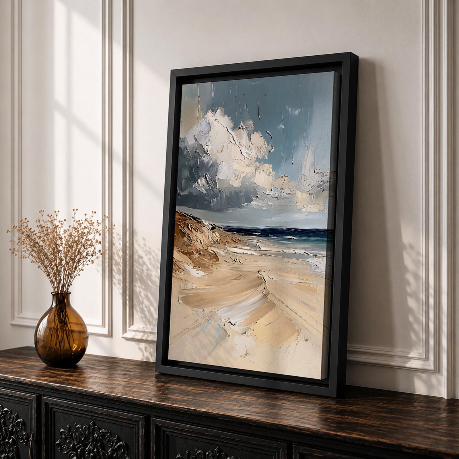 Beach Sand Dunes Coastal Wall Art Ocean Seascape Seaside Gift Living Room Home Decor