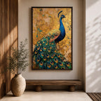 Peacock Bird Wall Art Luxury Wildlife Animal Symbol Gift Living Room Home Decor Nature