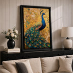 Peacock Bird Wall Art Luxury Wildlife Animal Symbol Gift Living Room Home Decor Nature