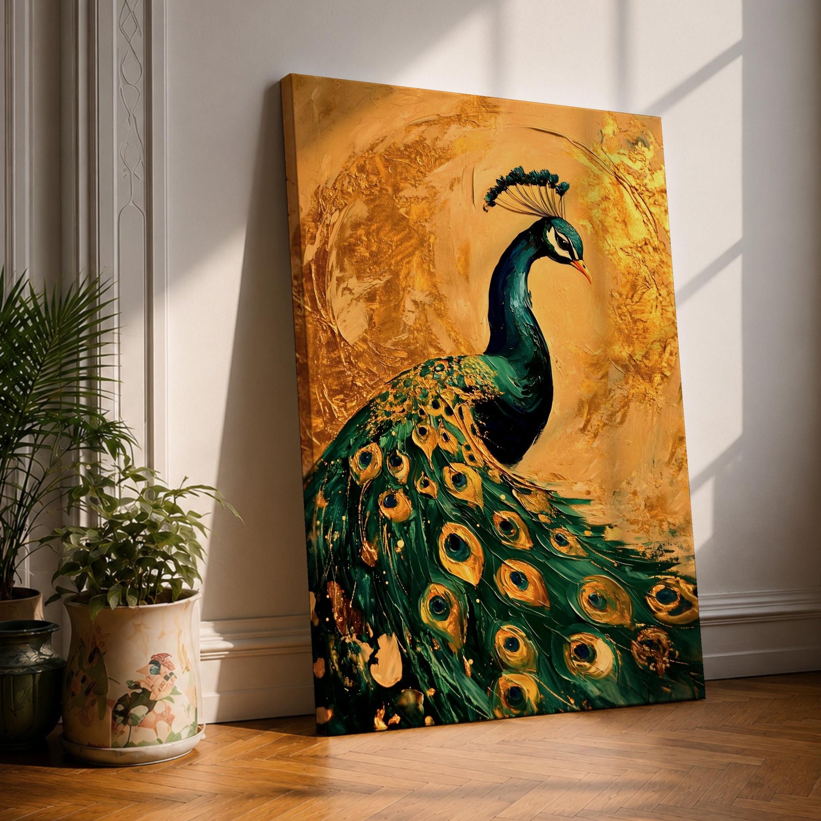 Peacock Bird Wall Art Animal Feathers Wildlife Nature Symbol Gift Living Room Home Decor