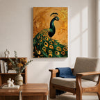 Peacock Bird Wall Art Animal Feathers Wildlife Nature Symbol Gift Living Room Home Decor